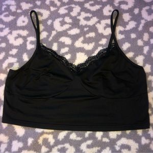 Shein Black Cropped Tank Top